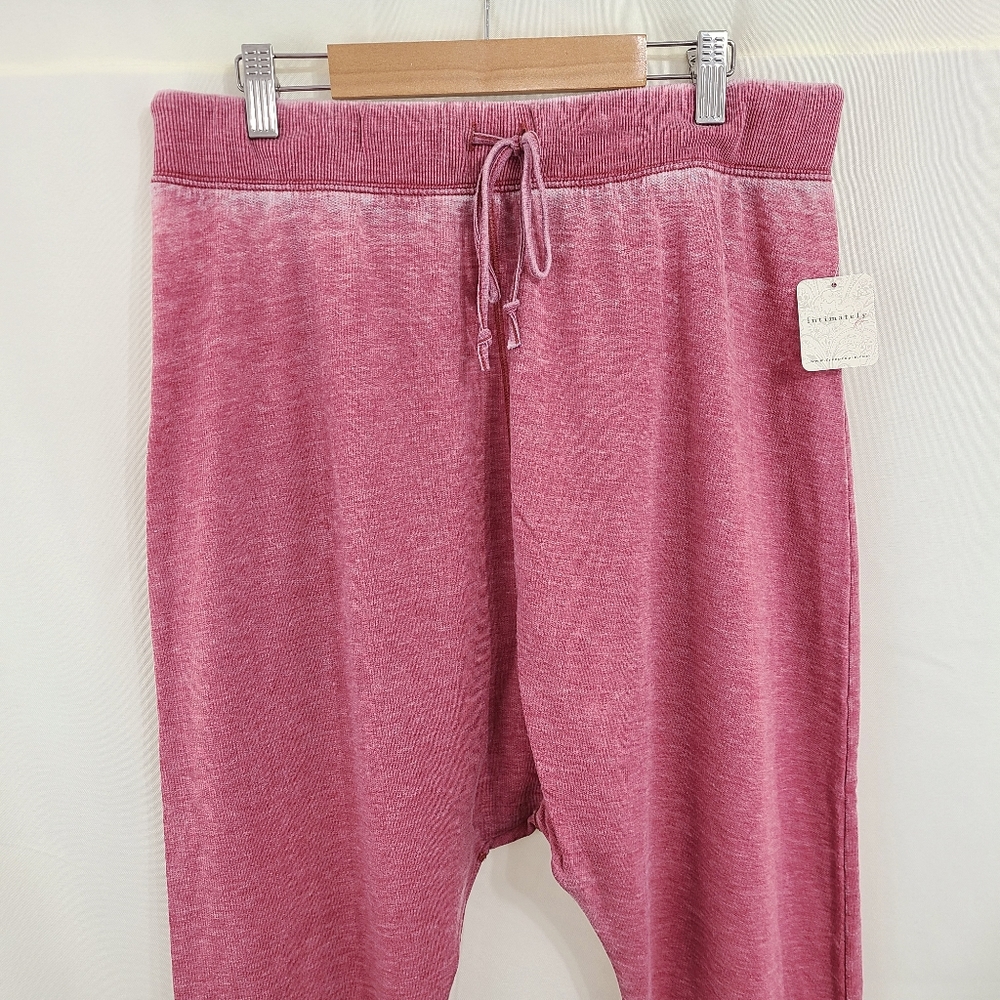 LAST ONE Free People Cozy All Day Harem leggings Winding Roads red sweatpants - Picture 5 of 7